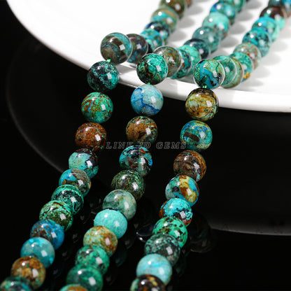 Azurite loose beads DIY jewelry accessories