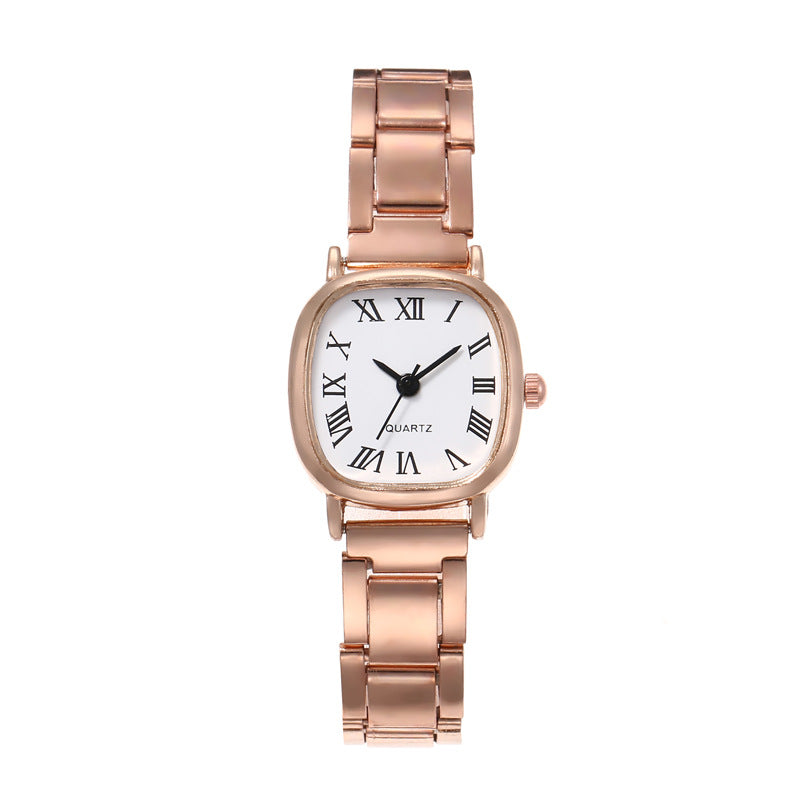 Reloj de cuarzo vintage cuadrado pequeño para mujer 