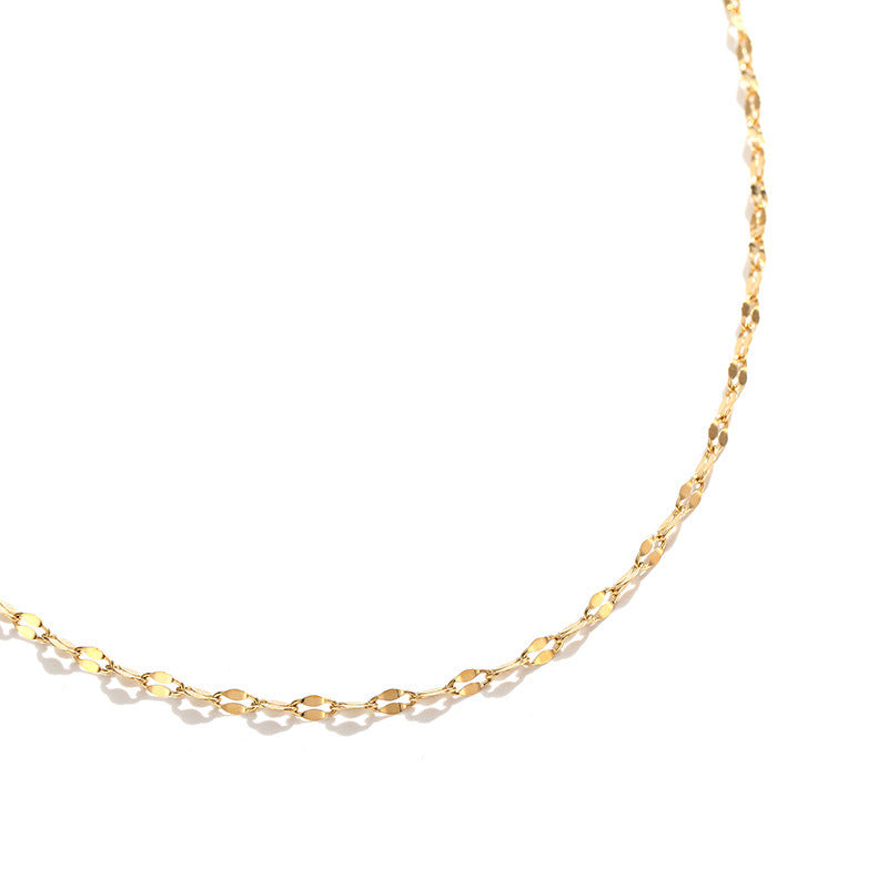 Rose Gold Titanium Steel Simple Collarbone Necklace