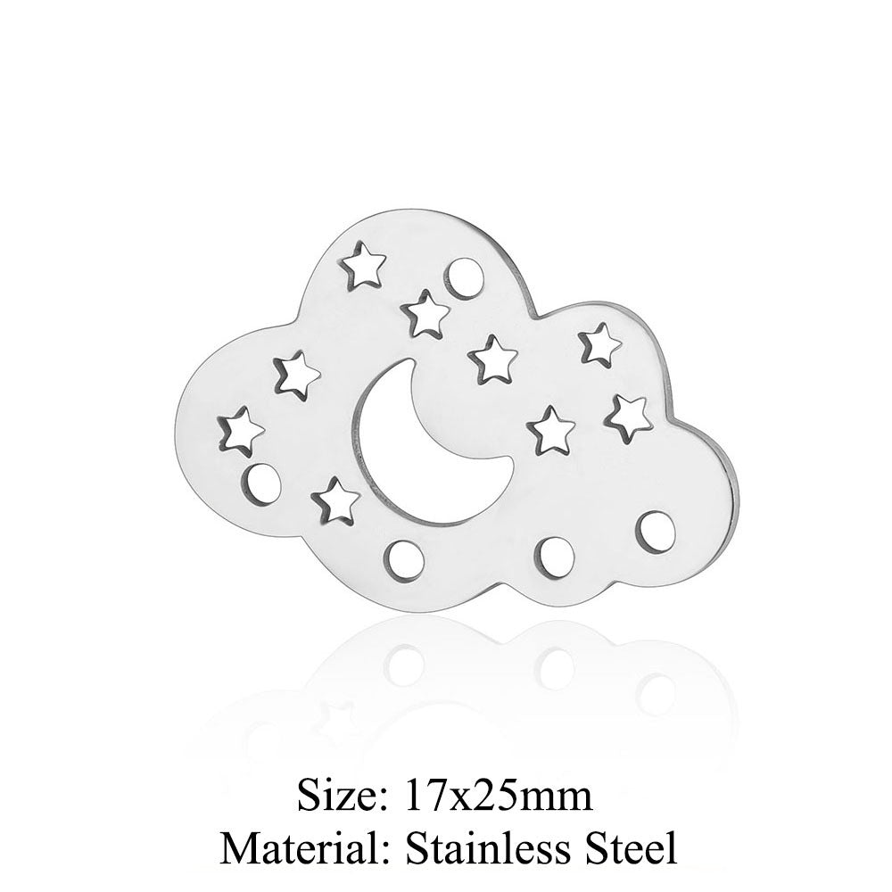 5 pcs/pack, water drop sun titanium steel pendant.