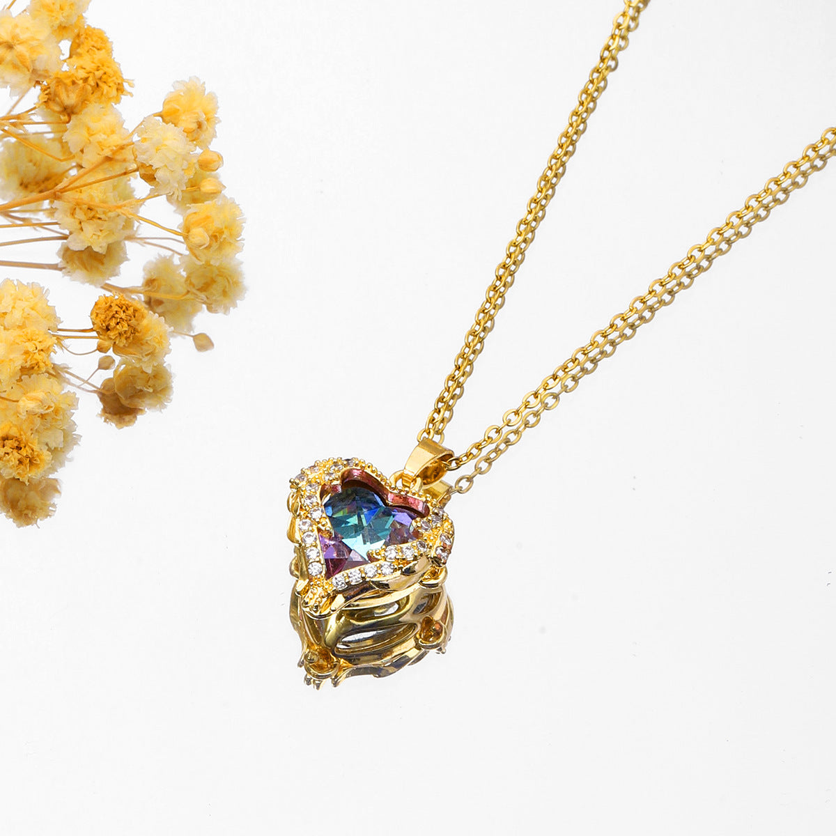 Titanium Steel Copper Pendant Necklace