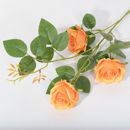 3 small Paris rose artificial flowers