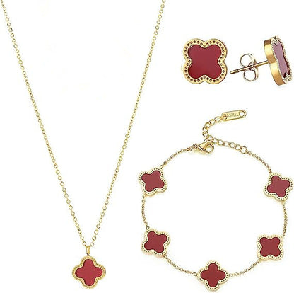 Titanium Steel Clover Jewelry Set, No Fading, Elegant