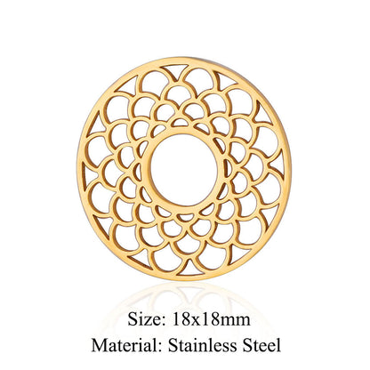 5 pcs/pack triangular titanium steel pendant with pattern