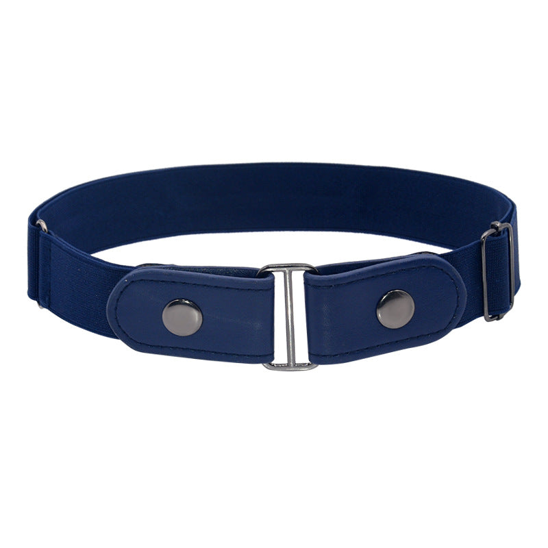 Brown Ladies Elastic Belt Buckle Belt