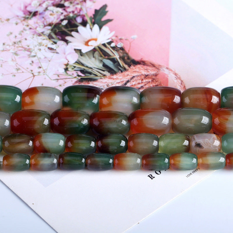 Agate bucket beads DIY jewelry accessories