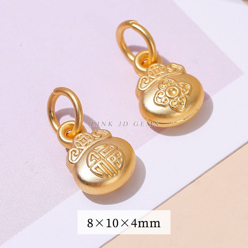Ancient gold bell lotus abacus pendant