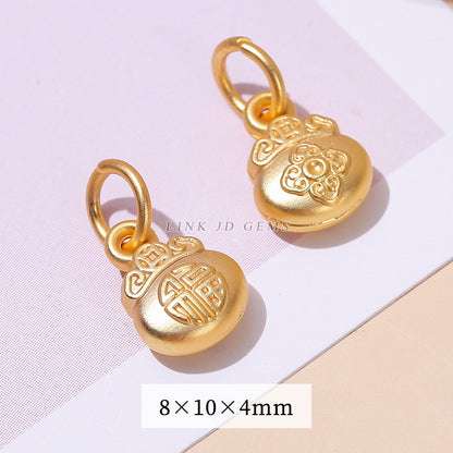 Ancient gold bell lotus abacus pendant