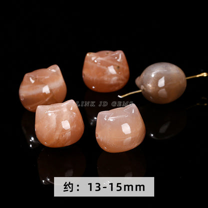 Orange moonstone carving sunstone