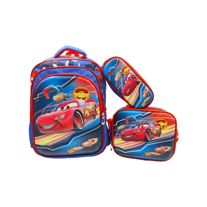 Can hold tie rod schoolbag lunch bag pencil case three-piece set
