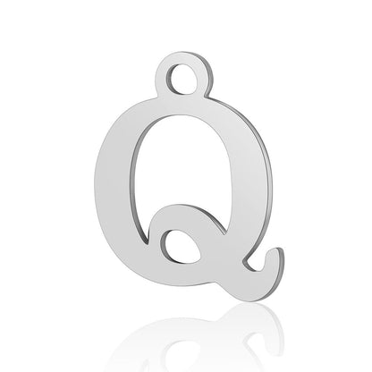 5 pcs/bag letter titanium steel pendant