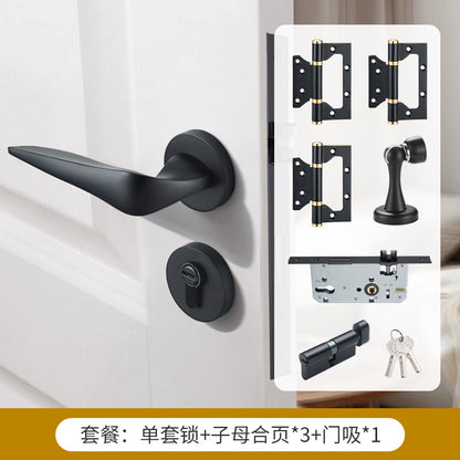 Brass door lock gold silver lock