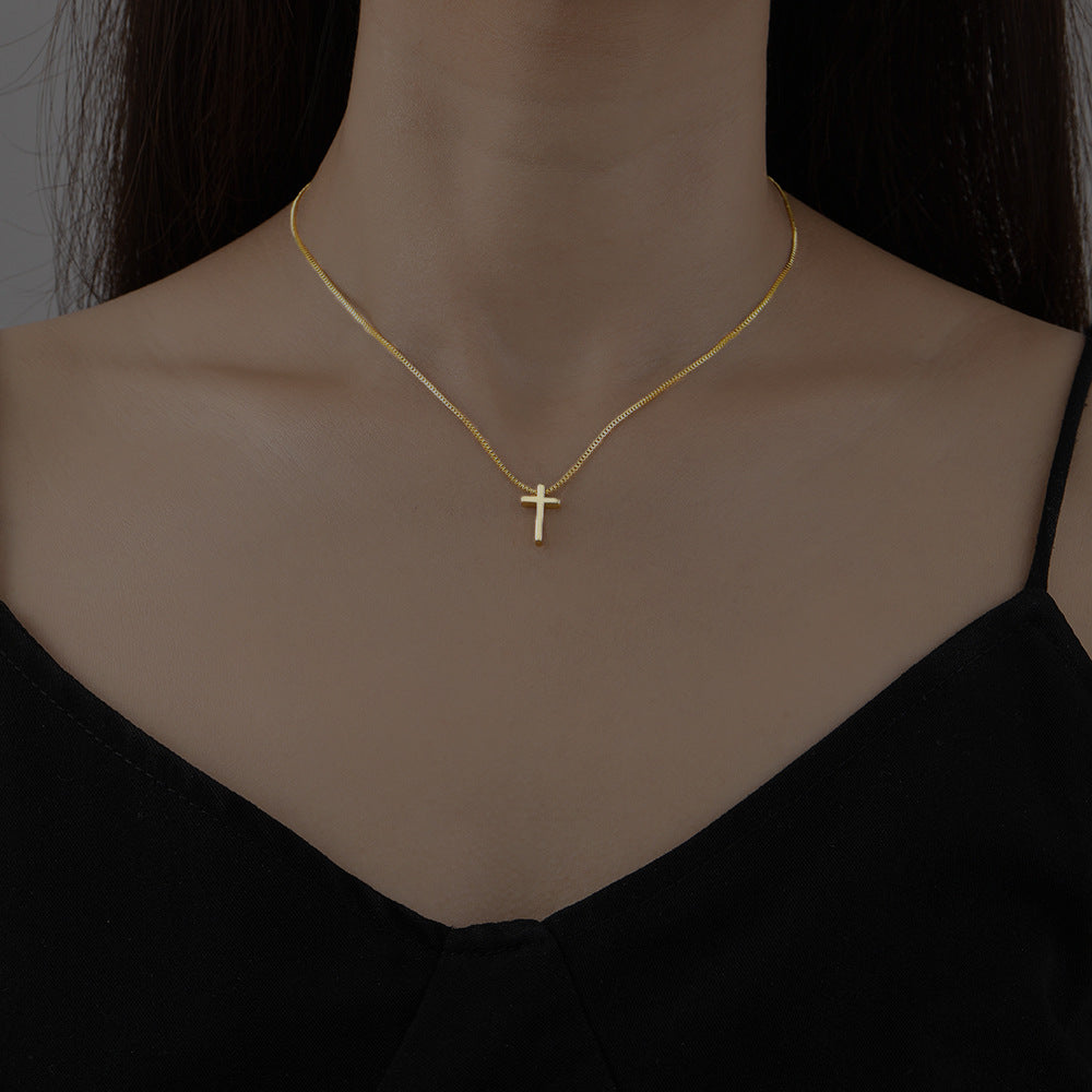 Hip-Hop Zircon Cross Necklace