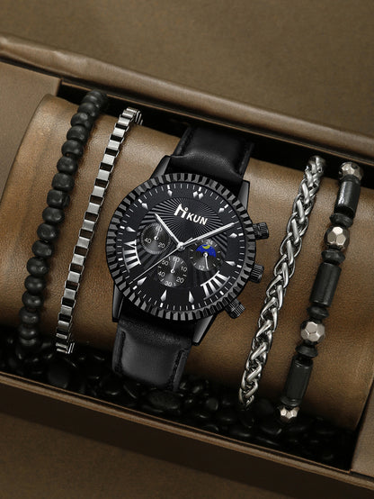 Watch Personalized Alloy Beaded Bracelet Set