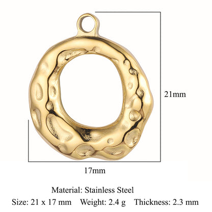 Square point diamond stainless steel pendant