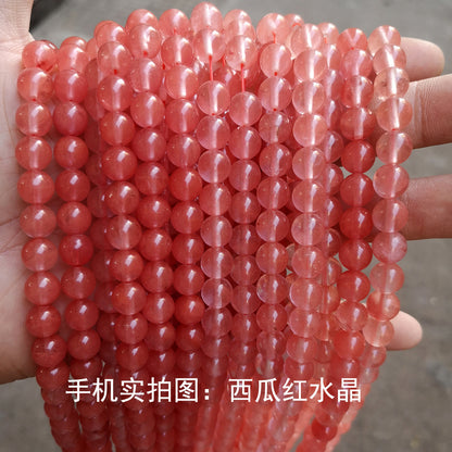 Synthetic coffee watermelon crystal beads