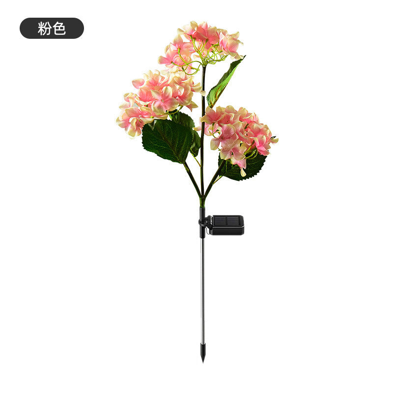 Solar hydrangea lamp ambient light