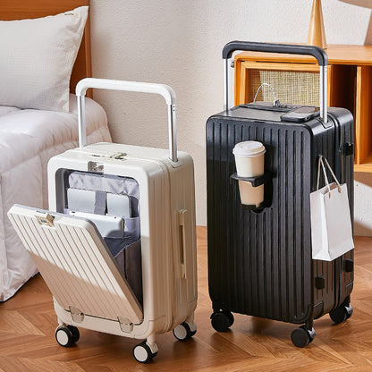 Front open suitcase universal wheel