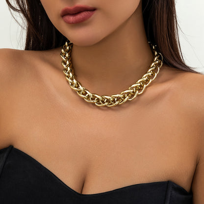 Thick chain necklace exaggerated jewelry