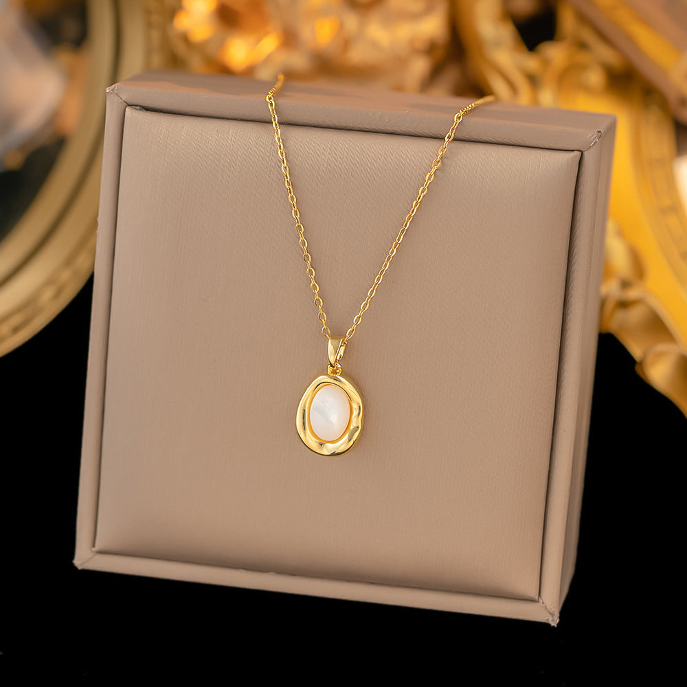 Titanium Steel Copper Pendant Necklace