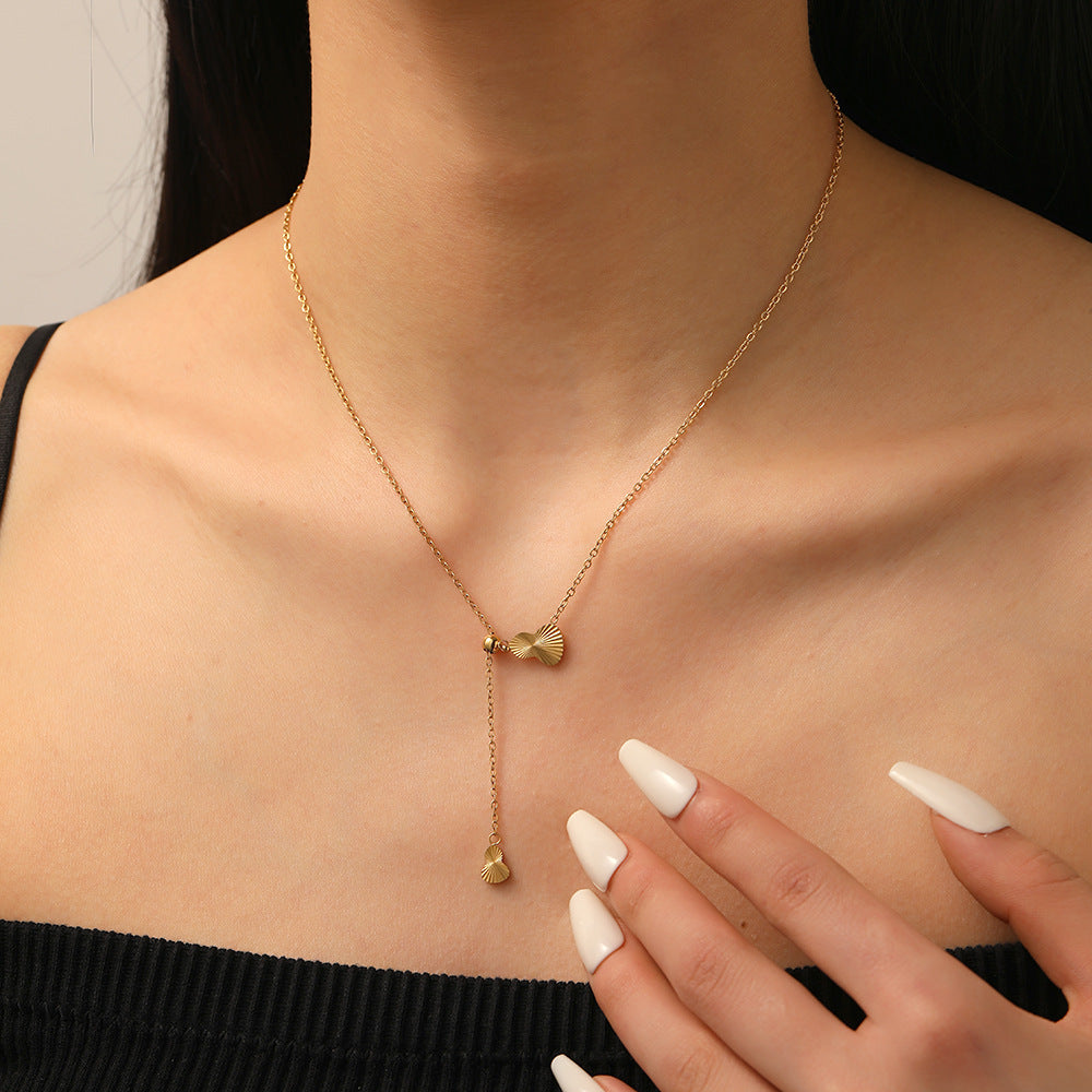 Stainless Steel Gourd Tassel Necklace