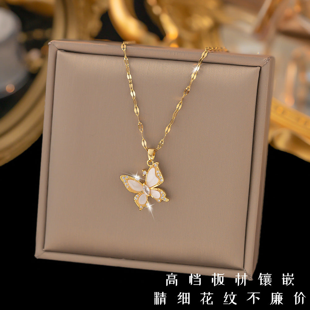 Titanium Steel Copper Pendant Necklace