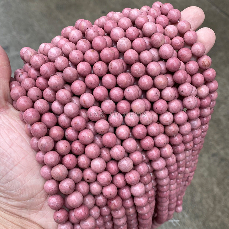 7A natural rosestone round beads