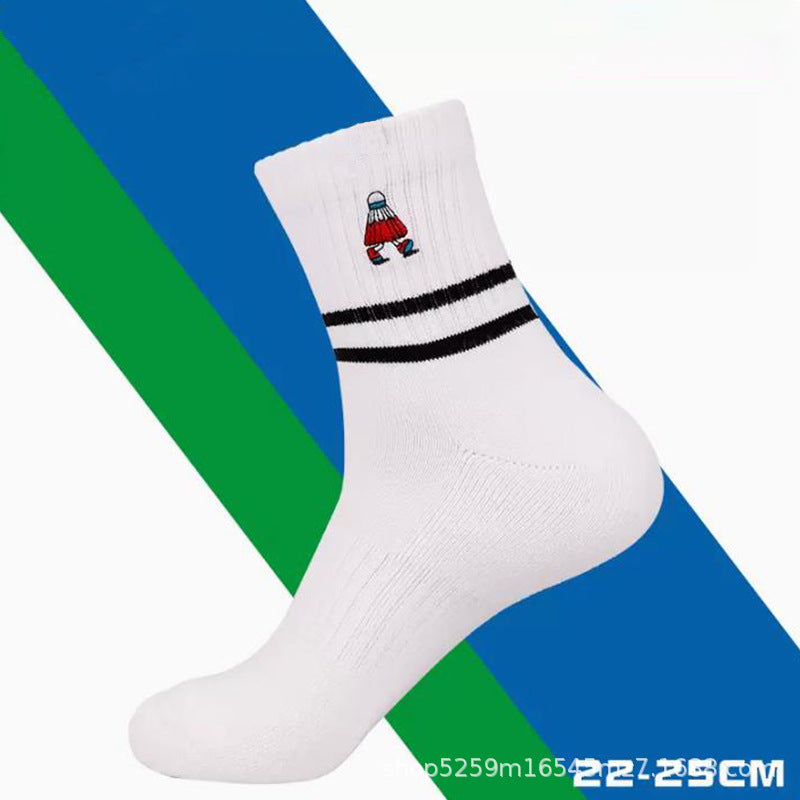 Calcetines de bádminton arcoíris gruesos antideslizantes unisex 