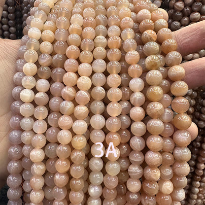 6-10mm natural sunstone crystal beads