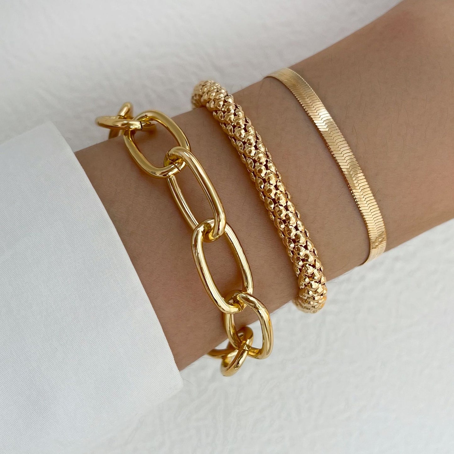 Personalized thick chain bracelet