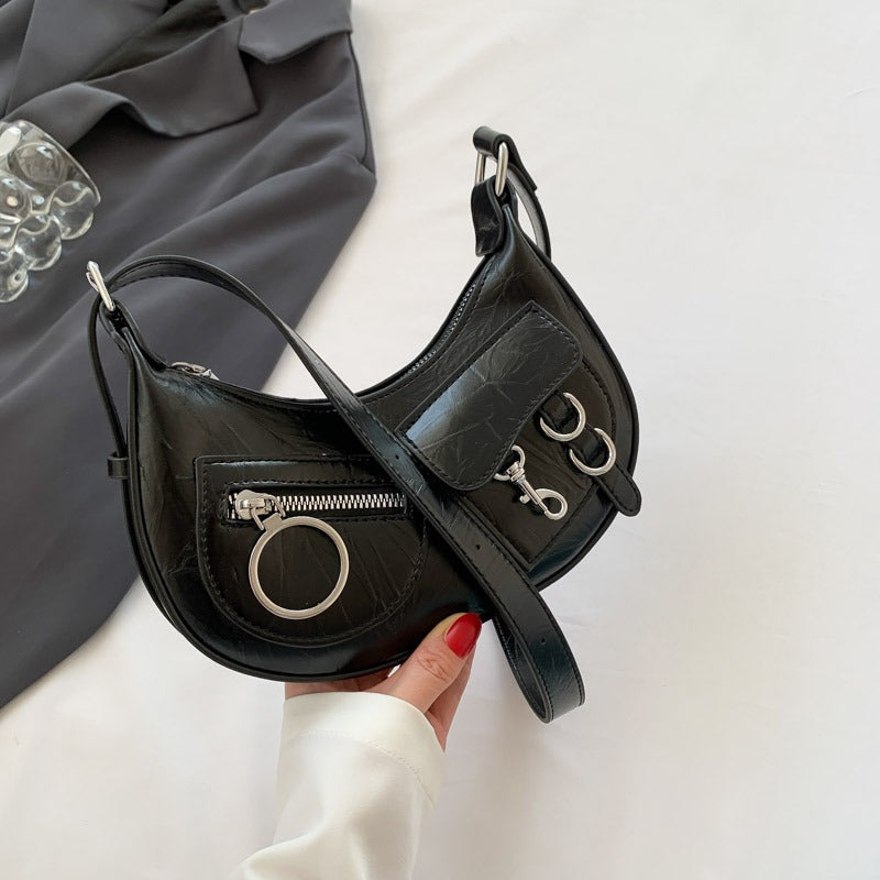 High-quality textured crossbody motorcycle bag