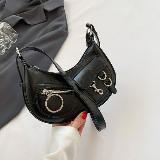 High-quality textured crossbody motorcycle bag