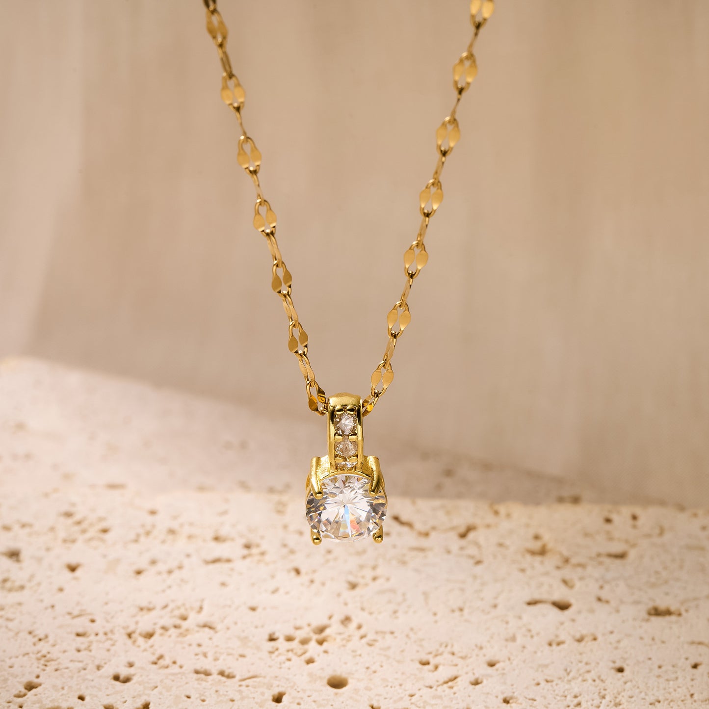 Titanium Steel Zircon Necklace