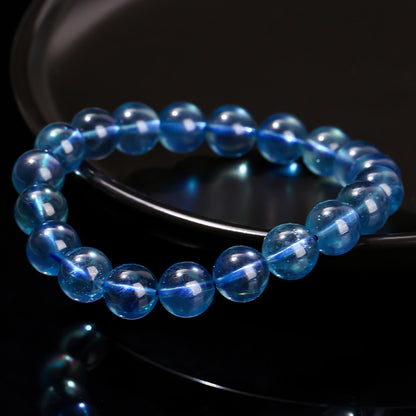 8A Natural Old Mine Devil Green Treasure Aquamarine Bracelet