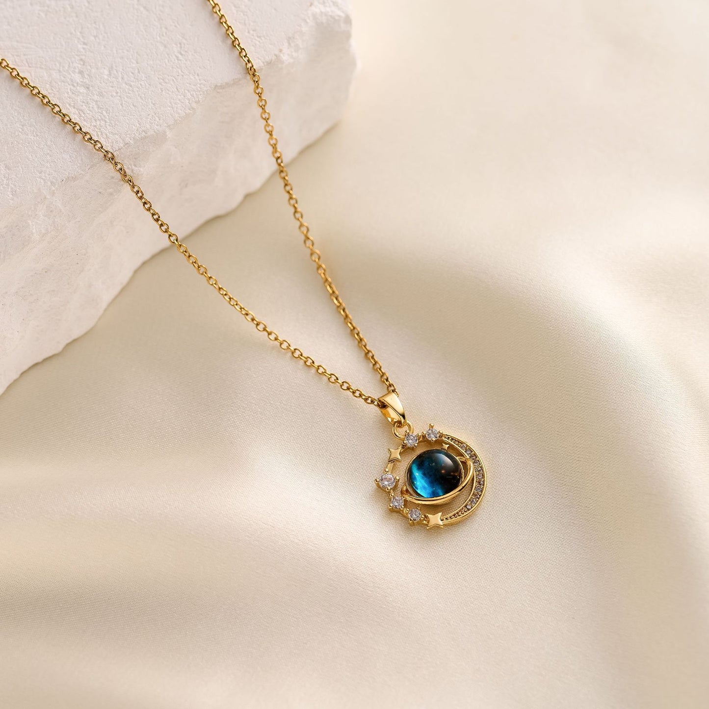 Blue Planet Necklace Woman