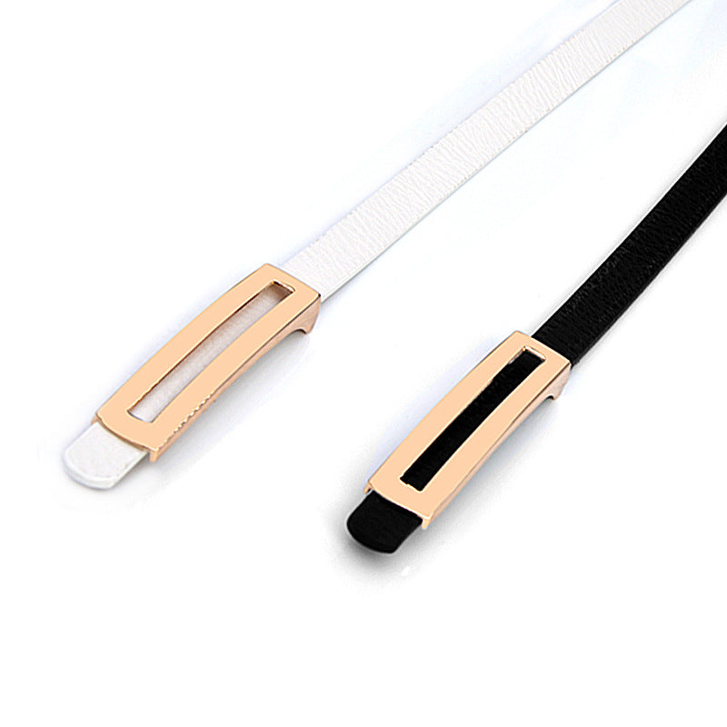 Faux Leather Snap Belt