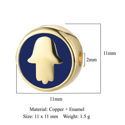 Cross Bergamot Copper Zircon Beads Spacer Beads