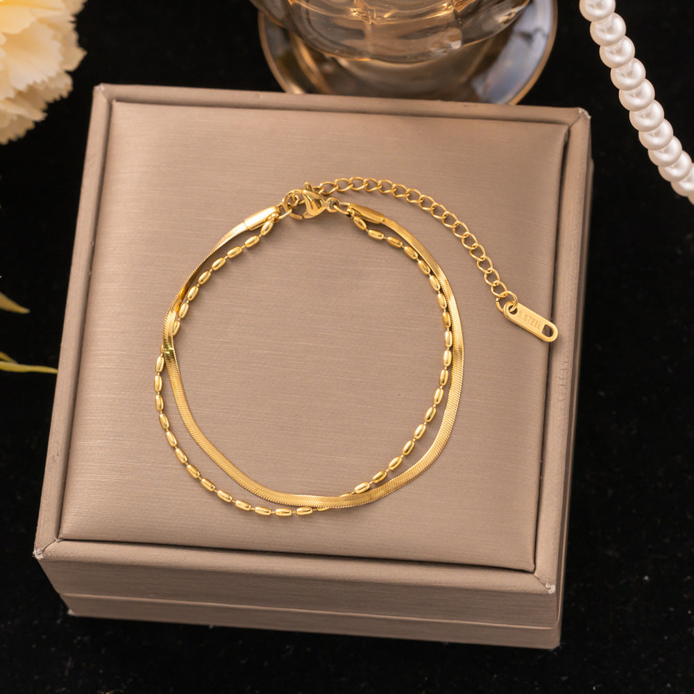 18K Gold Titanium Steel Bracelet