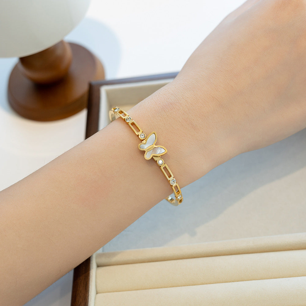 Non-Fading Titanium Steel Minimalist INS-Style Bracelet