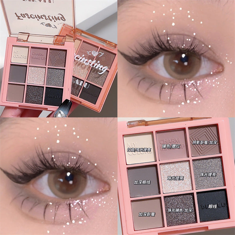 Transparent Nine-Color Acrylic Eyeshadow Palette
