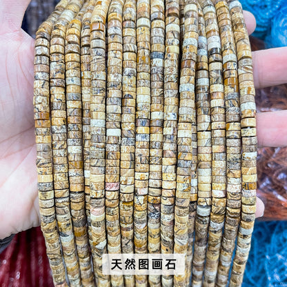3 * 6Mm natural stone right angle disc loose beads