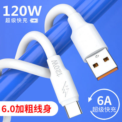 Cable de carga rápida Dragon de 120 W tipo C para Huawei, Apple y Android 