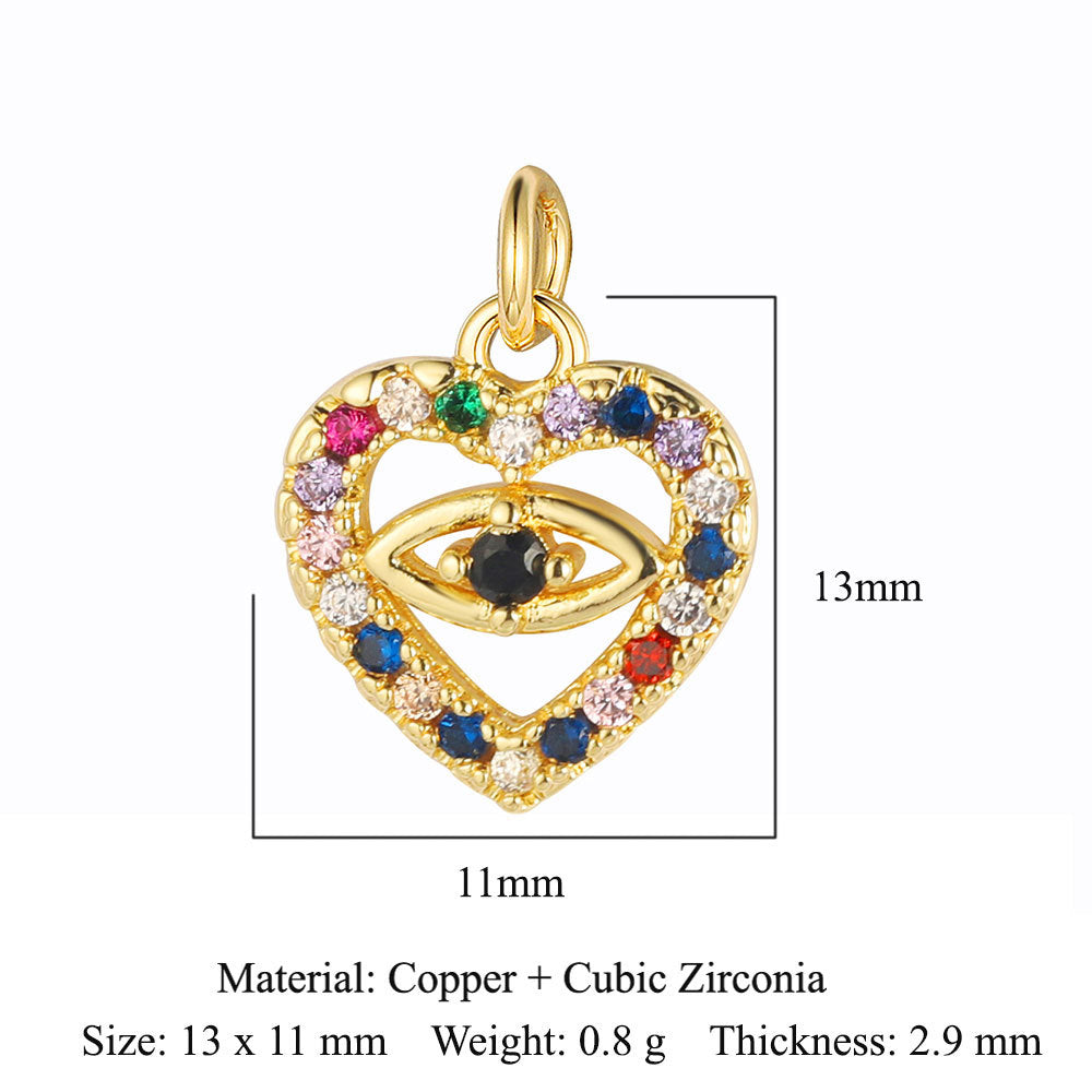 Star Tree of Life Horseshoe Iron Copper Zircon Pendant