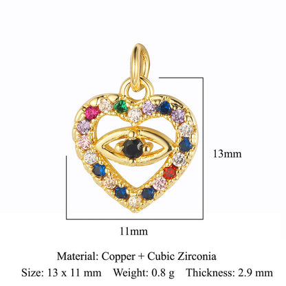 Star Tree of Life Horseshoe Iron Copper Zircon Pendant