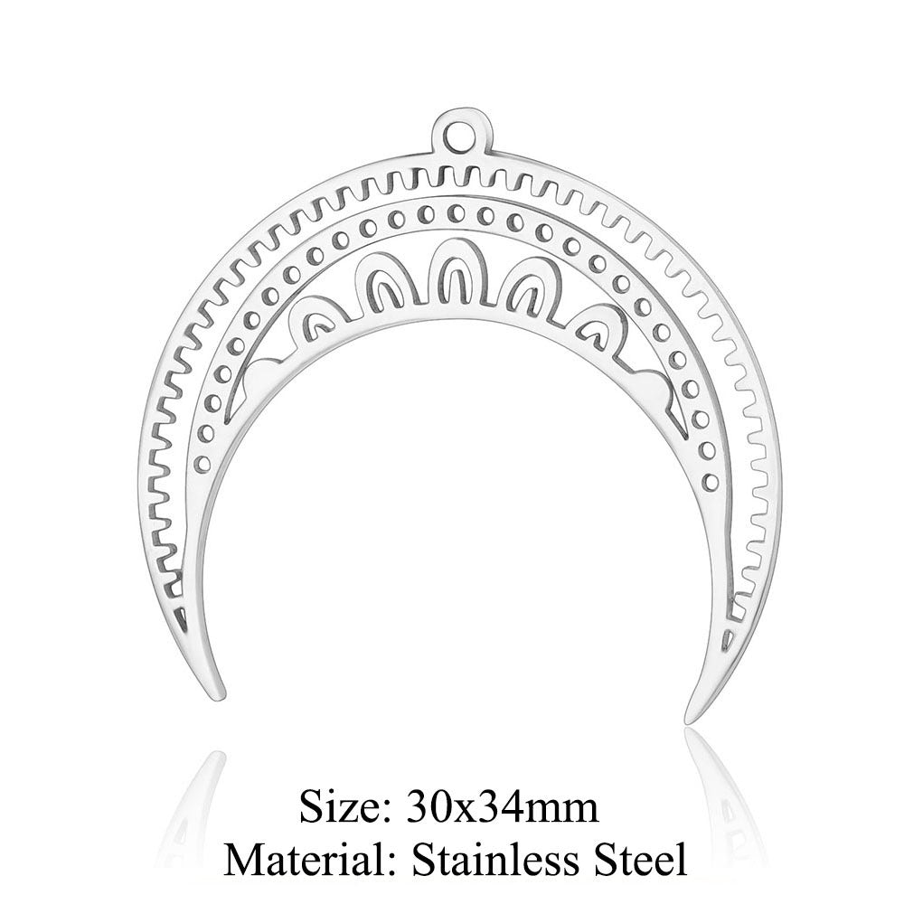 5 pcs/pack star moon titanium steel pendant planet DIY