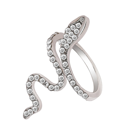 Diamond Snake Index Finger Ring