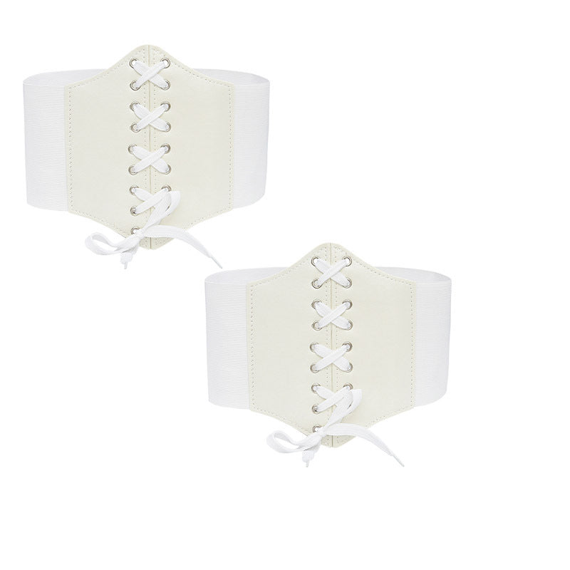 Elastic waist width belt