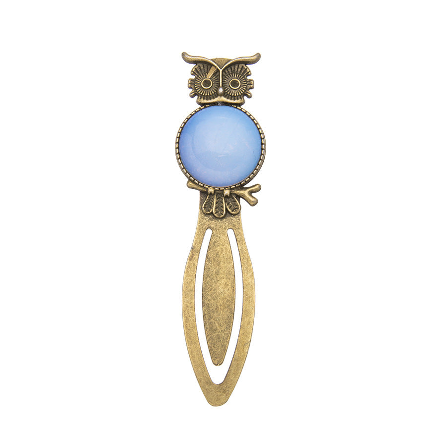 Vintage Owl Bookmark Handmade Agate Slice Bookmark