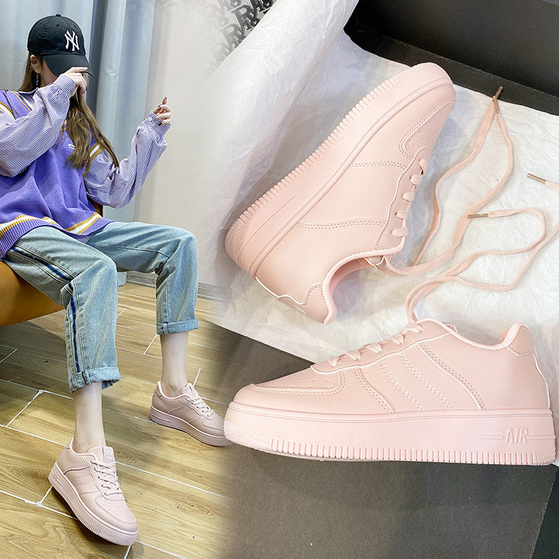 Black and white casual thick-soled women's shoes