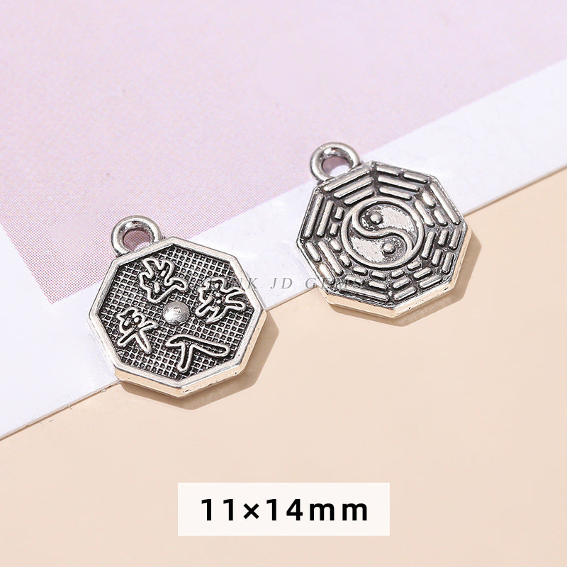 Tibetan silver alloy jewelry accessories Tai Chi pendant